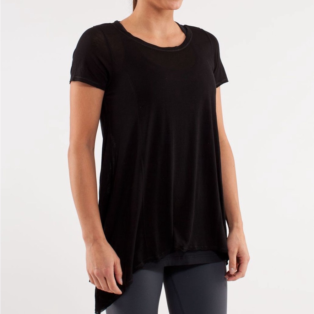 Lululemon Full Expression Short Sleeve Tee Black Size 4